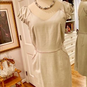 Antonio Melani  linen faux leather cap sleeve